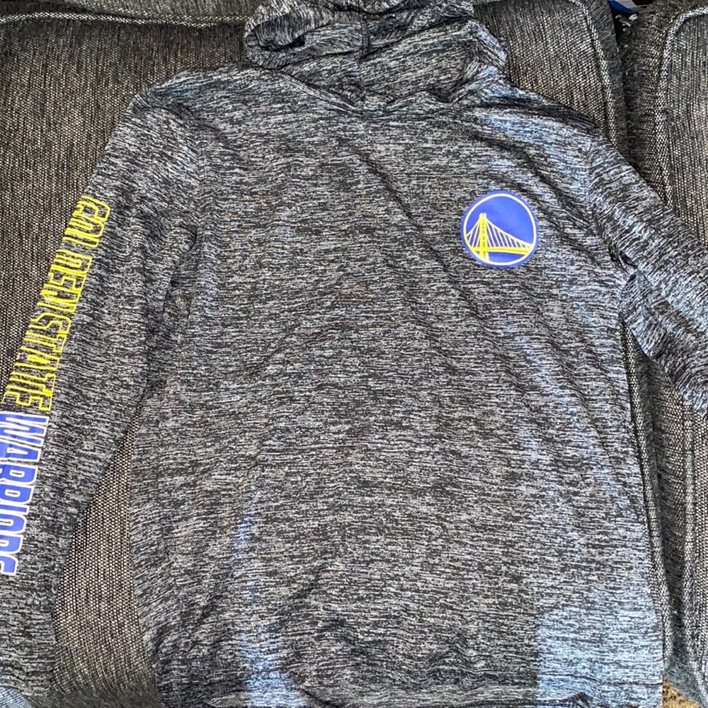 Boys warriors long sleeve shirt with hood.